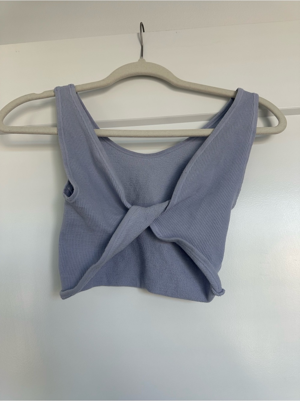 Out from Under Sleeveless Twist-Back Crop Top in Lavender